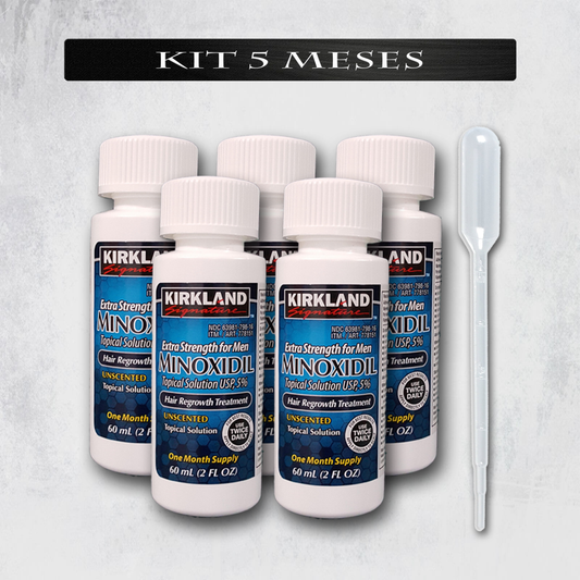 Minoxidil 5% Kirkland | 5 Frascos - Minoxidil Portugal