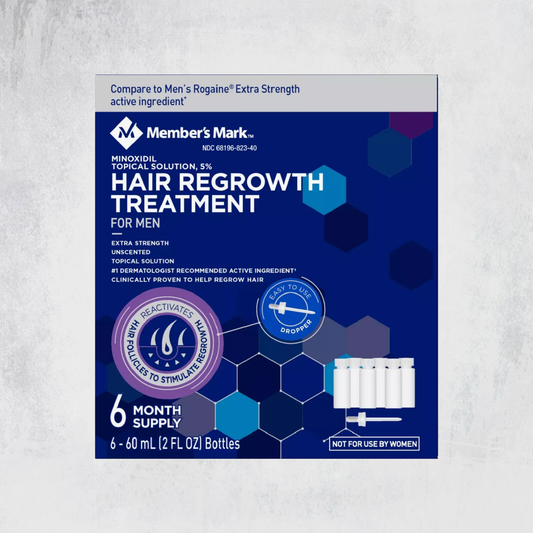 Minoxidil 5% Member's Mark| Caixa 6 Frascos